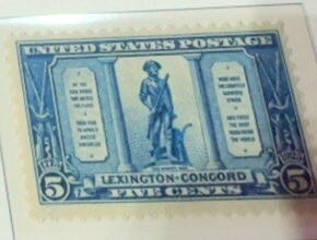 619 - 1925 5c Lexington-Concord Issue: The Minuteman  stamp collectible - Main Image 2