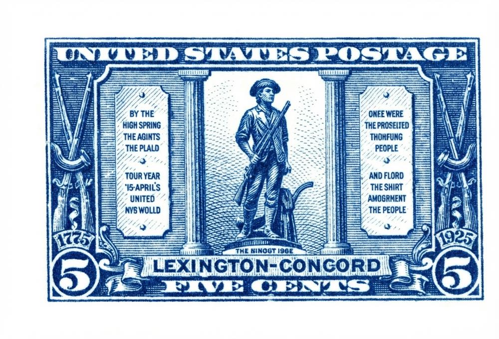 619 - 1925 5c Lexington-Concord Issue: The Minuteman  stamp collectible - Main Image 3