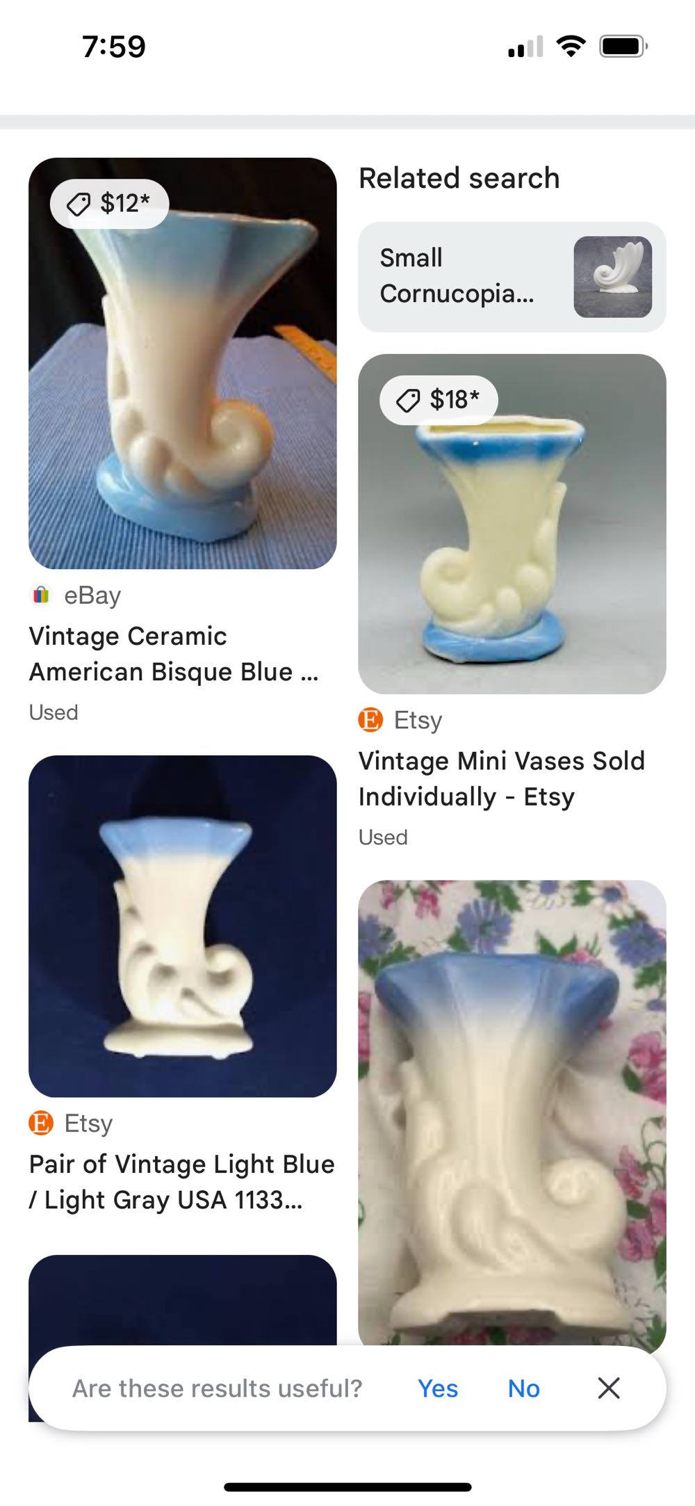 Vase-blue Cornicopia   stamp collectible - Main Image 2