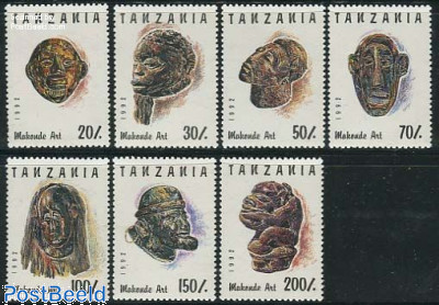 Makonde art 7v+SS  stamp collectible - Main Image 2
