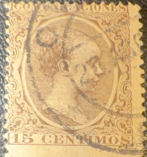 King Alfonso XIII Spain 5 Cs  stamp collectible - Main Image 2
