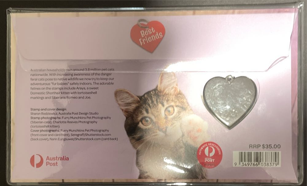 L4601 Australia Best Friends Cats Pmc Pnc  stamp collectible [Barcode 9349766038379] - Main Image 2