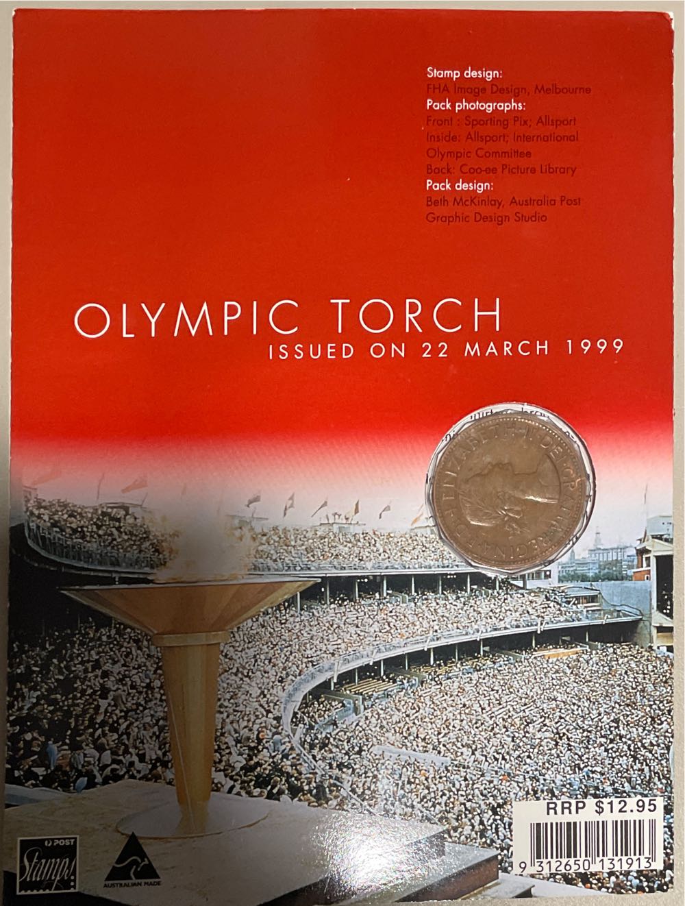 Mnh Australia Post Pnc Olympic Torch With 1956 ...  stamp collectible [Barcode 9312650131913] - Main Image 2