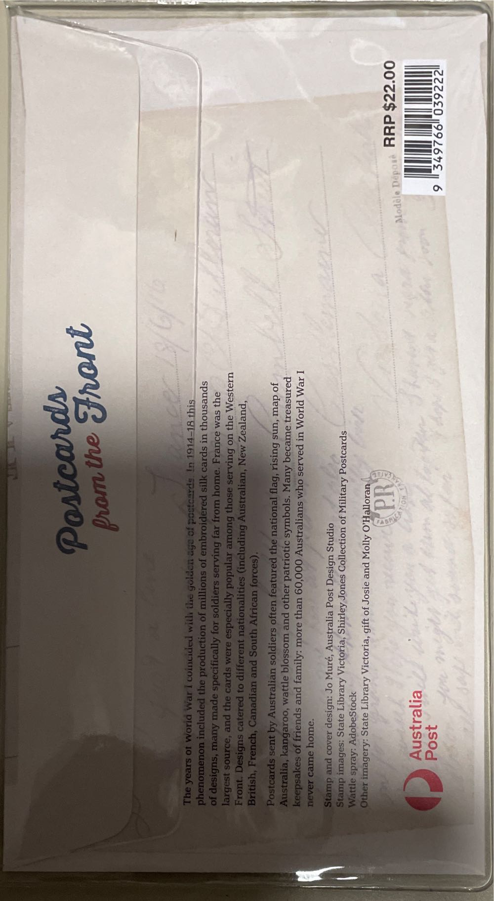 Postcards From The Front Pin Cover  stamp collectible [Barcode 9349766039222] - Main Image 2