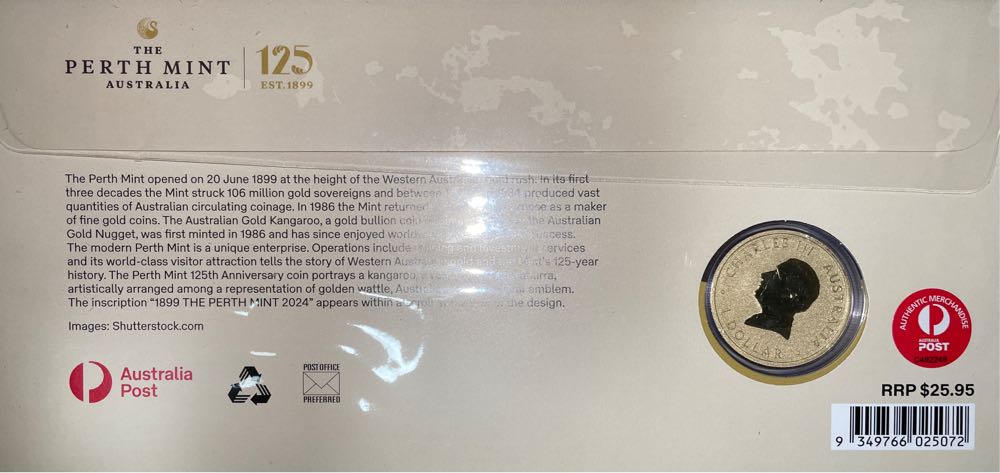 Pnc Australia The Perth Mint 125 Years  stamp collectible [Barcode 9349766025072] - Main Image 2