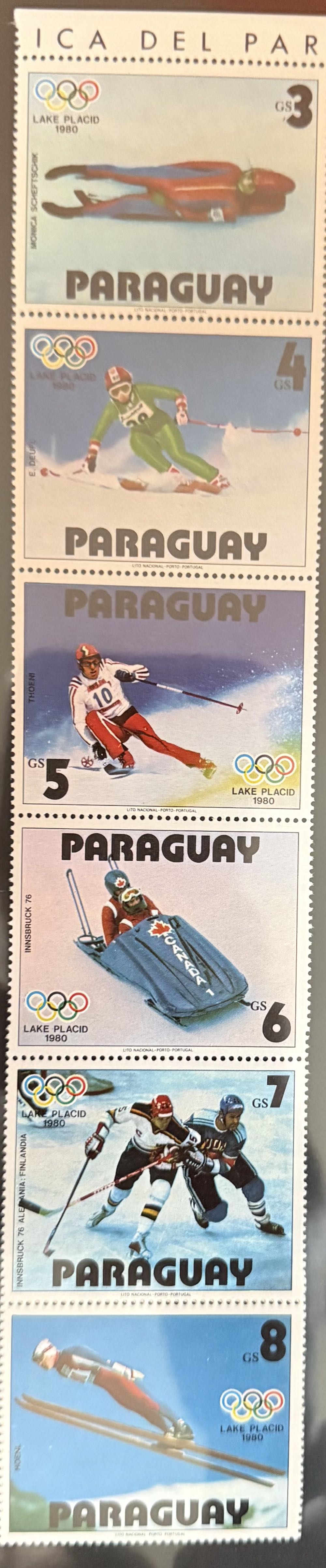 1980 Olympic Lake Placid Winter  stamp collectible - Main Image 2