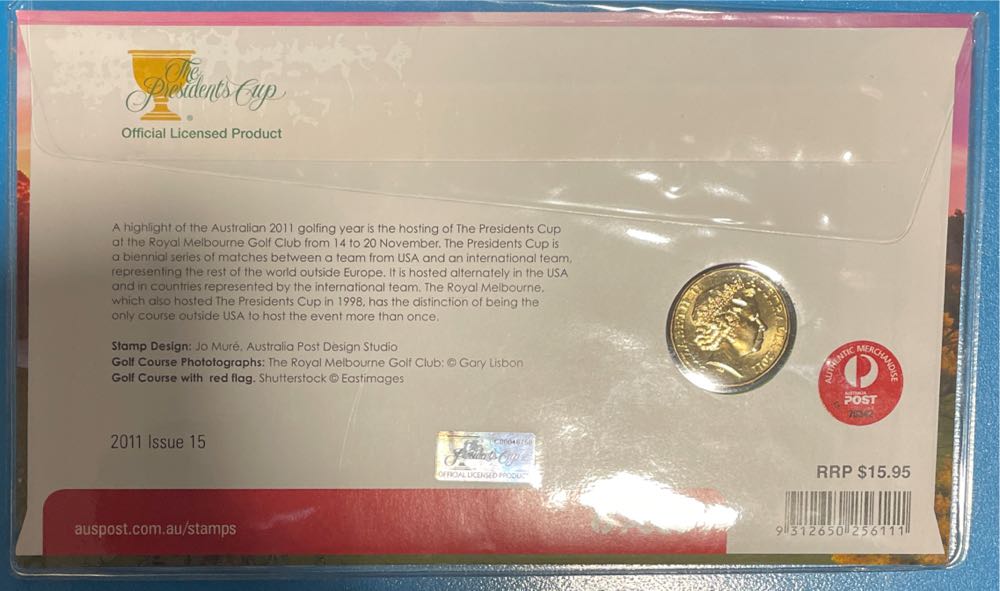 The Presidents Cup Golf Pnc  stamp collectible [Barcode 9312650256111] - Main Image 2