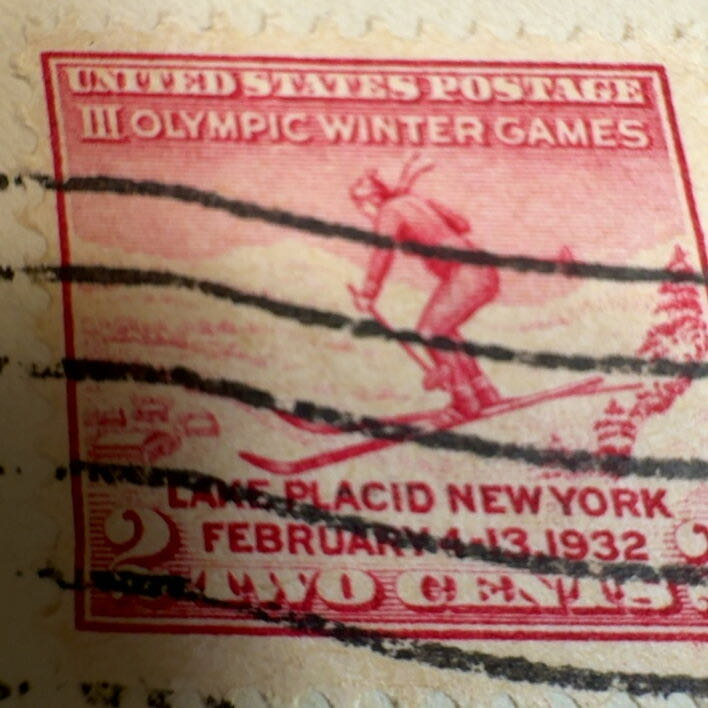 1932 Olympic Lake Placid Winter  stamp collectible - Main Image 2