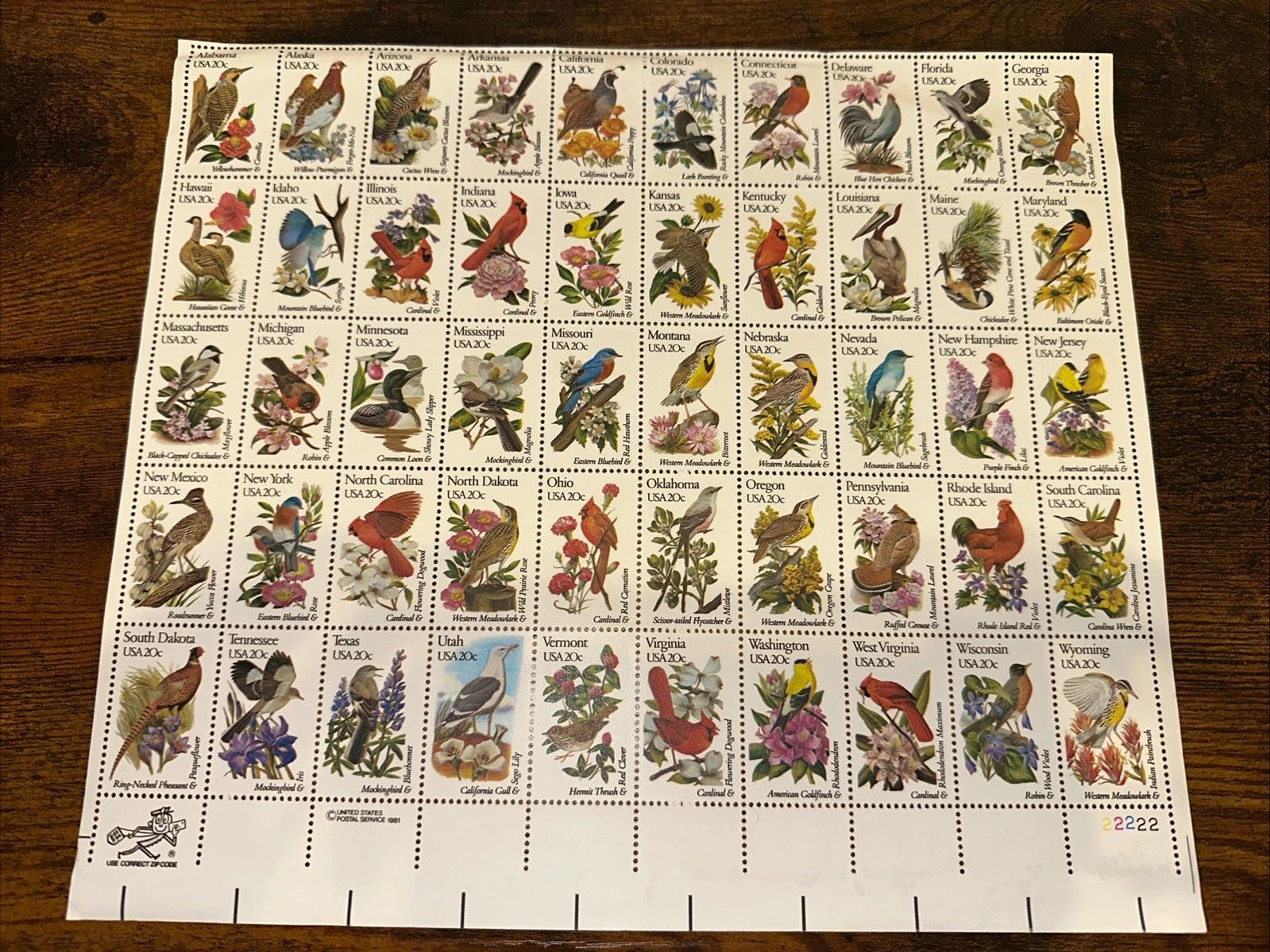 50 States Birds and Flowers  stamp collectible - Main Image 2