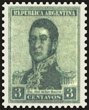 José Francisco de San Martín (1778-1850), ovpt. "M.J.I."