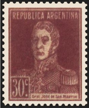 José Francisco de San Martín (1778-1850) (overprint "M.I.")