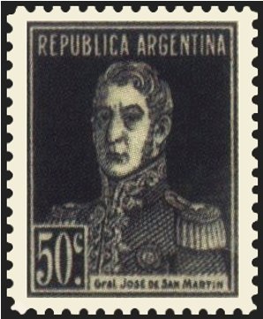 José Francisco de San Martín (1778-1850) (overprint "M.I.")