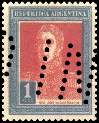 Map of South America with borderlines, ovpt. “M.G.”