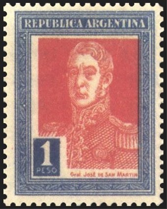 José Francisco de San Martín (1778-1850), ovpt. "M.J.I."