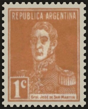 Bernardino Rivadavia (1780-1845) - Type III, perf. 11½x12