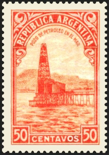 100 years of Argentine Post, San Martín, ovpt. “M.G.”