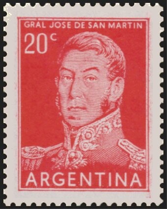 Map of South America without borderlines, ovpt. "M.G."