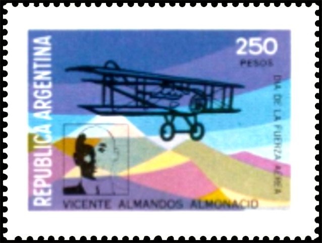 Map of South America without borderlines, ovpt. "M.A."