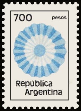 Allegory - “Republica Argentina”, ovpt. “M.M.”