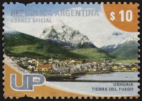 South America Map with Antartict, ovpt. (10¾ mm)