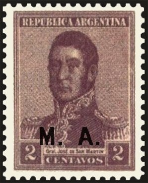 José Francisco de San Martín (1778-1850), ovpt. “M.A.”