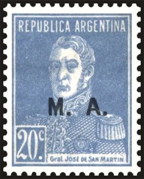 José Francisco de San Martin (1778-1850), ovpt. M.R.C.