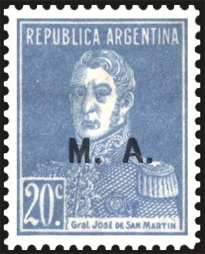 Francisco de San Martín (1778-1850), ovpt. "M.O.P."