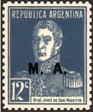 José Francisco de San Martin (1778-1850), ovpt. "M.G."