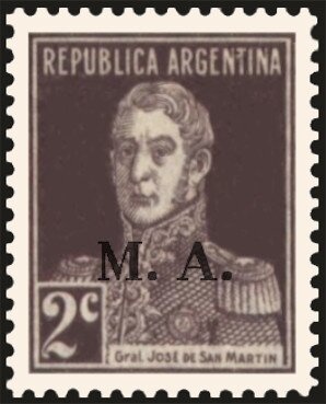 José Francisco de San Martin (1778-1850), ovpt. "M.M."