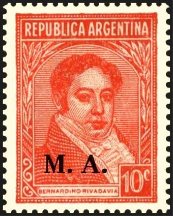 José Francisco de San Martin (1778-1850), ovpt. "M.I."
