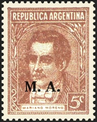 José Francisco de San Martín (1778-1850), ovpt. “M.O.P.”