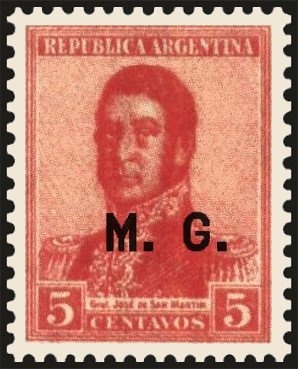 Fruits - Overprint "SERVICIO OFICIAL" (10¾ mm)