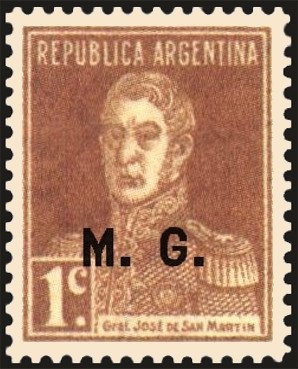 José Francisco de San Martín (1778-1850), ovpt. "M.I."