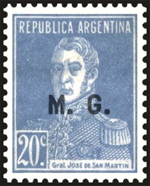 José Francisco de San Martin (1778-1850), ovpt. "M.M."