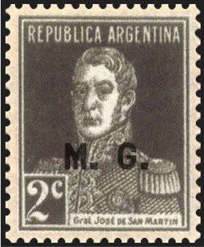 José Francisco de San Martín (1778-1850), ovpt. “M.G.”
