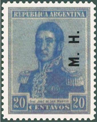 José Francisco de San Martin (1778-1850), ovpt. "M.A."