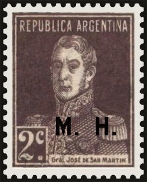 José Francisco de San Martín (1778-1850), ovpt. "M.J.I."