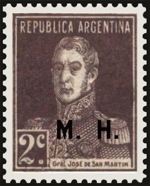 Allegory - "Repúlica Argentina", ovpt. "M.M."