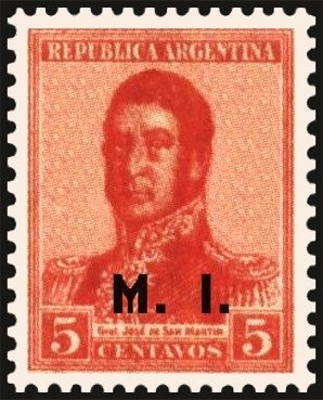 José Francisco de San Martín (1778-1850), ovpt. "M.O.P.""