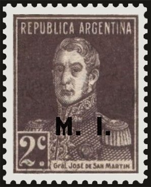 José Francisco de San Martín (1778-1850), ovpt. " M.J.I."