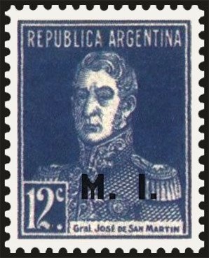 José Francisco de San Martín (1778-1850), ovpt. "M.J.I."