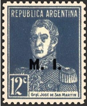José Francisco de San Martín (1778-1850), ovpt. “M.O.P.”