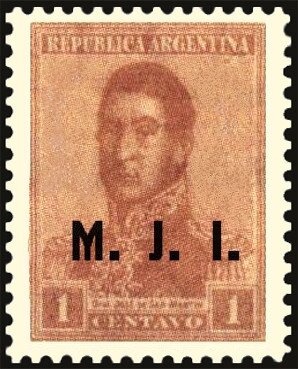 Overprint "Aéreo 18 pesos"