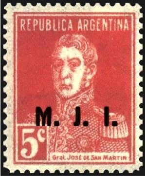 José Francisco de San Martín (1778-1850), ovpt. "M.J.I."