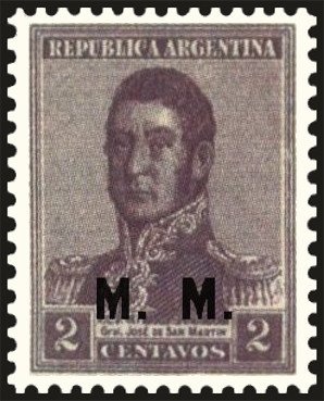 José Francisco de San Martín (1778-1850), ovpt. "M.J.I."