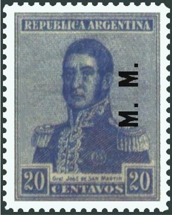 José Francisco de San Martín (1778-1850), ovpt. “M.R.C.”