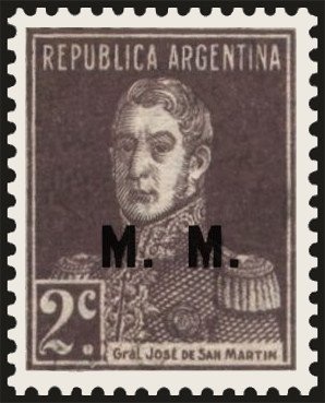 José Francisco de San Martín (1778-1850), ovpt. "M.J.I."