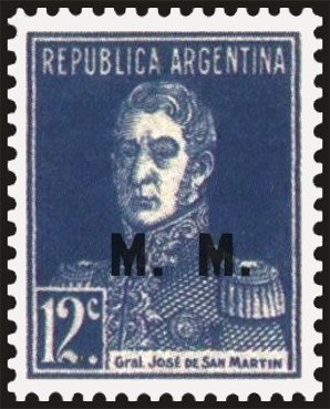 Overprint "Aéreo 18 pesos"