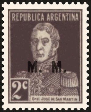 José Francisco de San Martín (1778-1850), ovpt. " M.J.I."