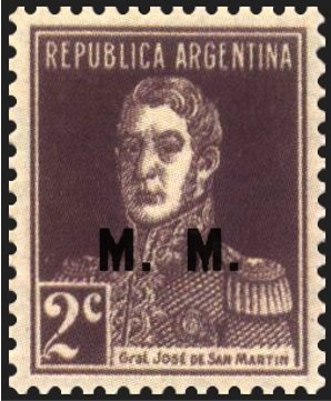 José Francisco de San Martín (1778-1850), ovpt. "M.O.P."